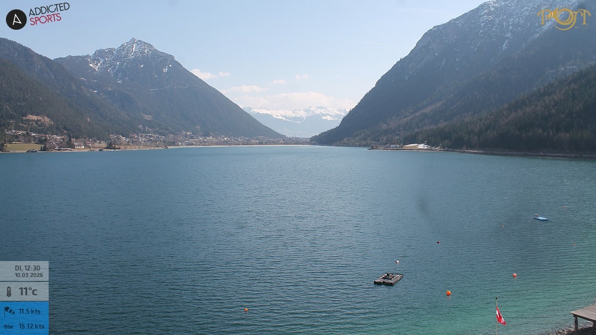 Archiv Foto Webcam Achensee: Blick vom Hotel Post am Achensee