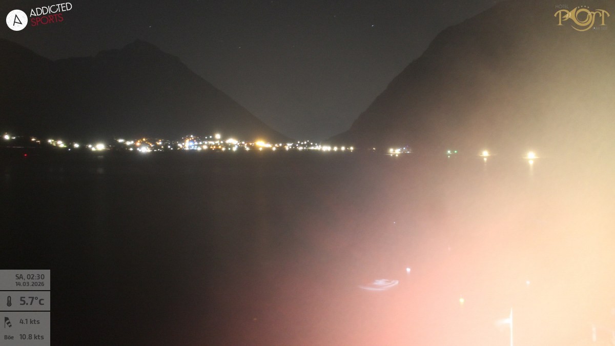 Archived image Webcam Achensee - View Hotel Post Pertisau