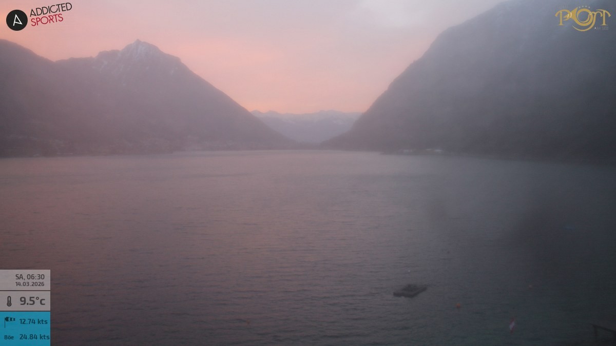 Archived image Webcam Achensee - View Hotel Post Pertisau