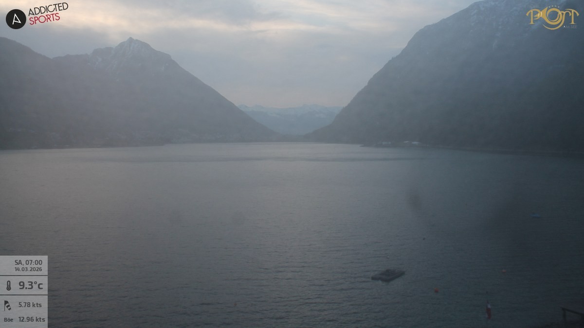 Archived image Webcam Achensee - View Hotel Post Pertisau