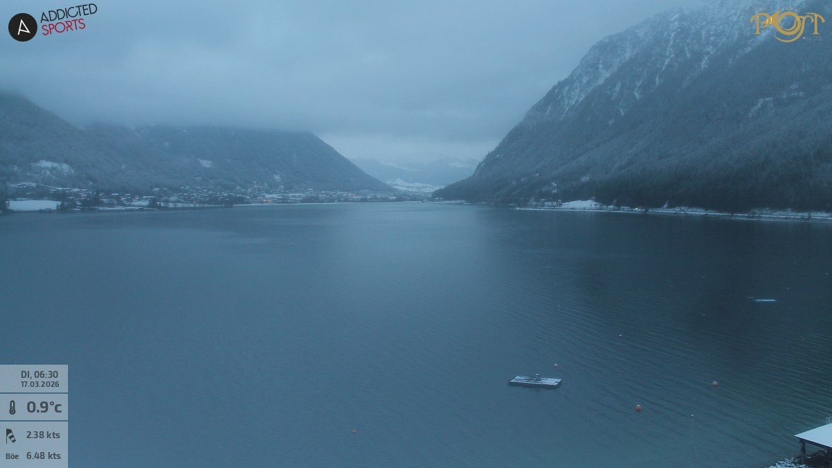 Archiv Foto Webcam Achensee: Blick vom Hotel Post am Achensee