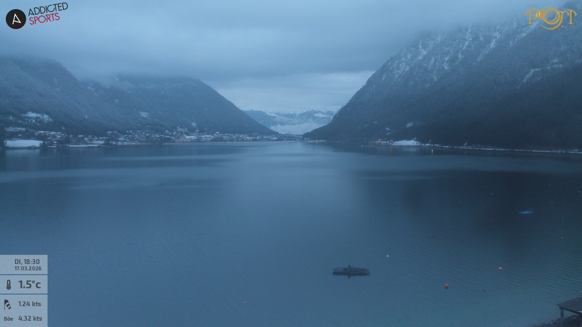 Archiv Foto Webcam Achensee: Blick vom Hotel Post am Achensee
