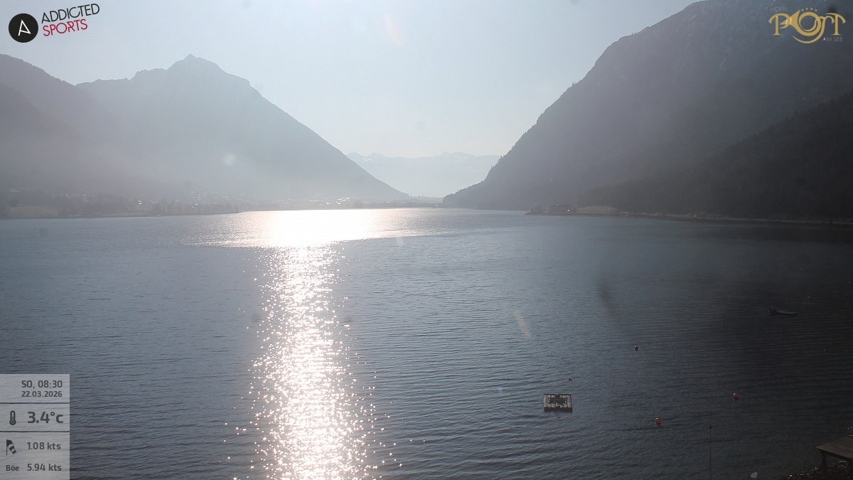 Archiv Foto Webcam Achensee: Blick vom Hotel Post am Achensee