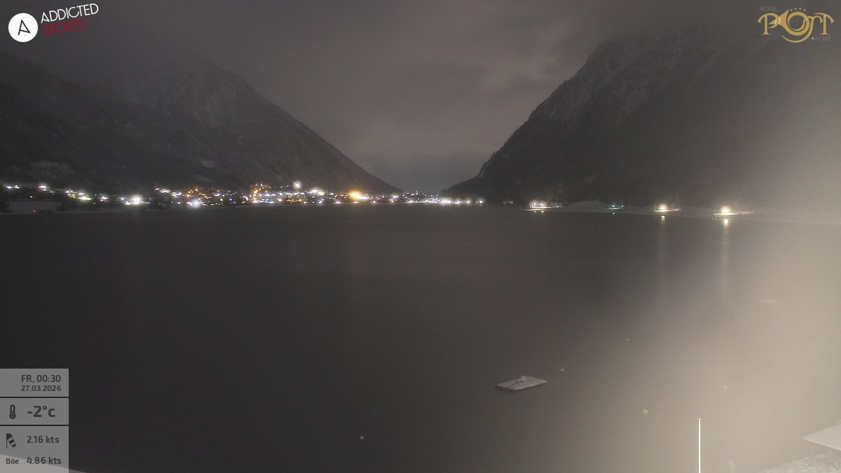 Archiv Foto Webcam Achensee: Blick vom Hotel Post am Achensee