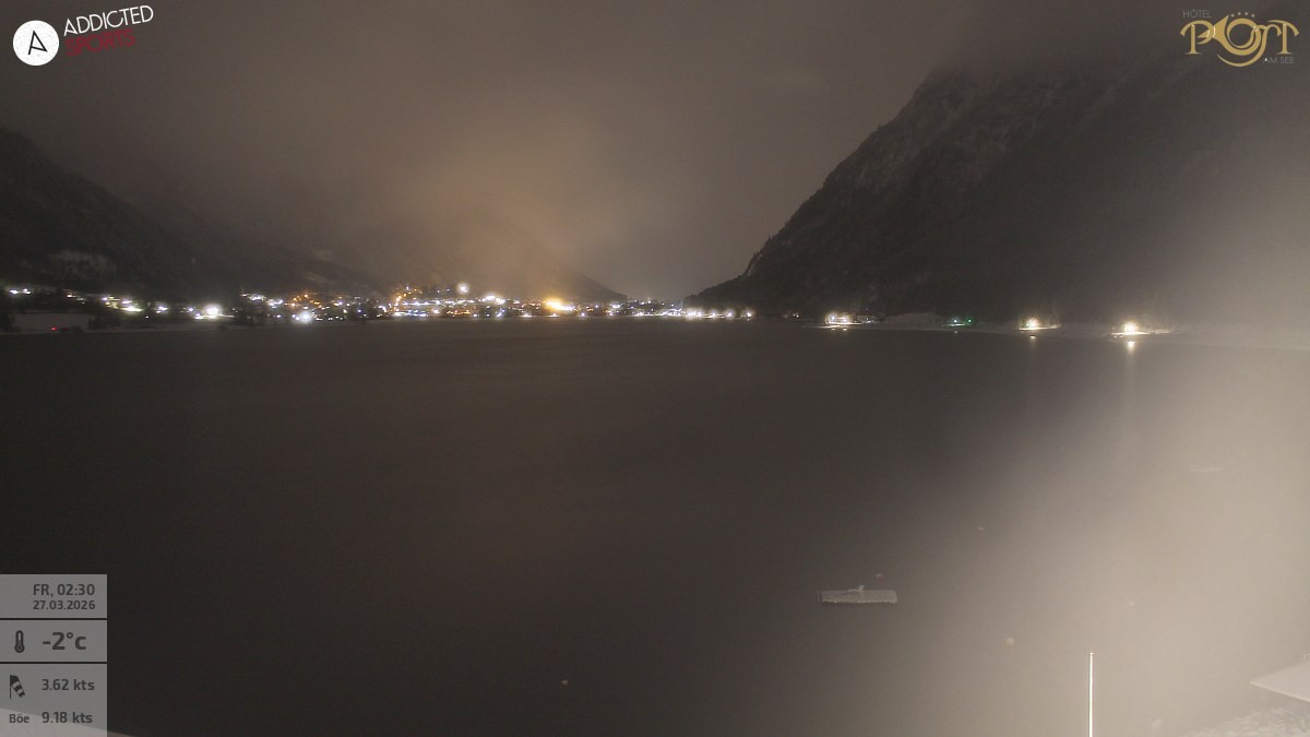 Archiv Foto Webcam Achensee: Blick vom Hotel Post am Achensee