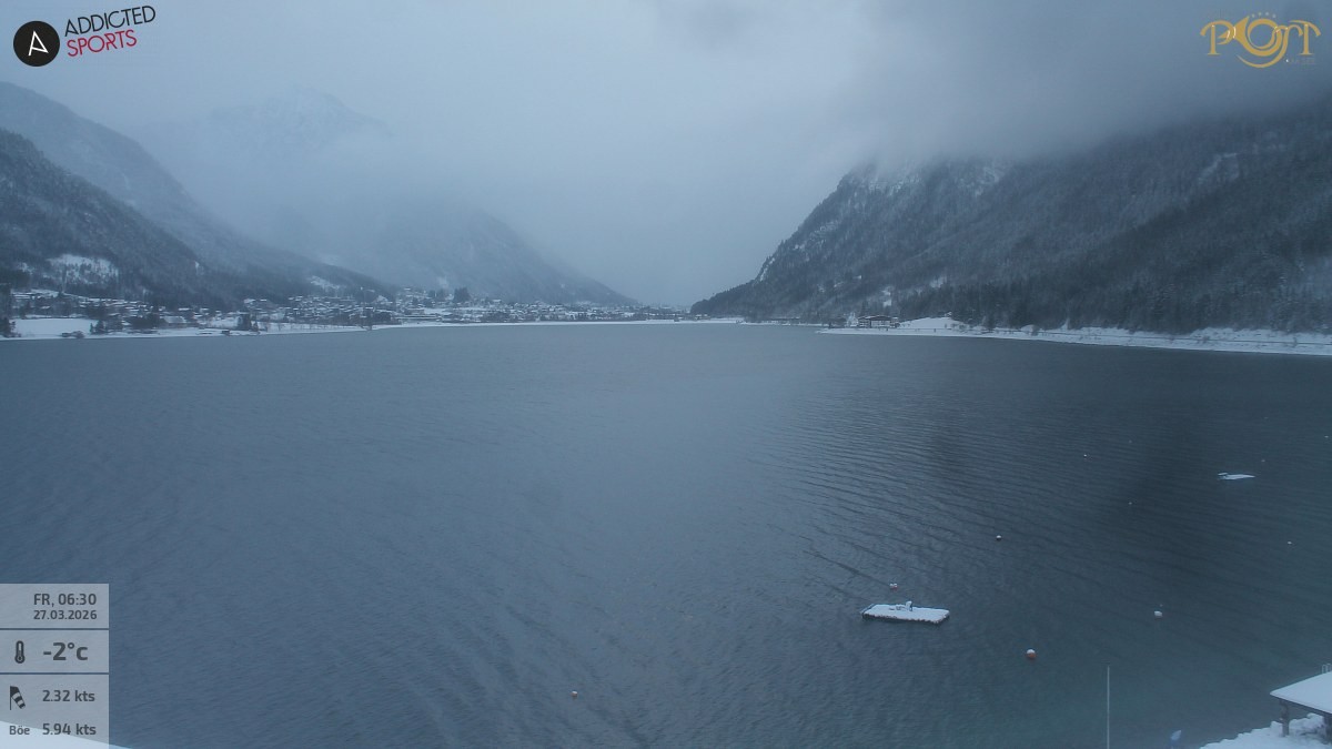 Archiv Foto Webcam Achensee: Blick vom Hotel Post am Achensee