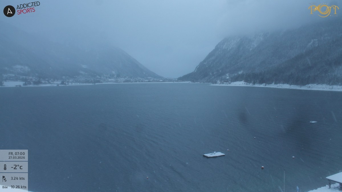 Archiv Foto Webcam Achensee: Blick vom Hotel Post am Achensee