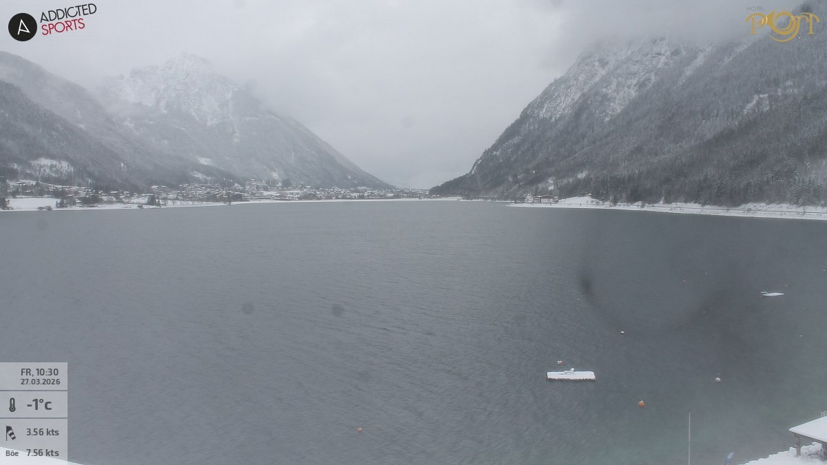 Archiv Foto Webcam Achensee: Blick vom Hotel Post am Achensee