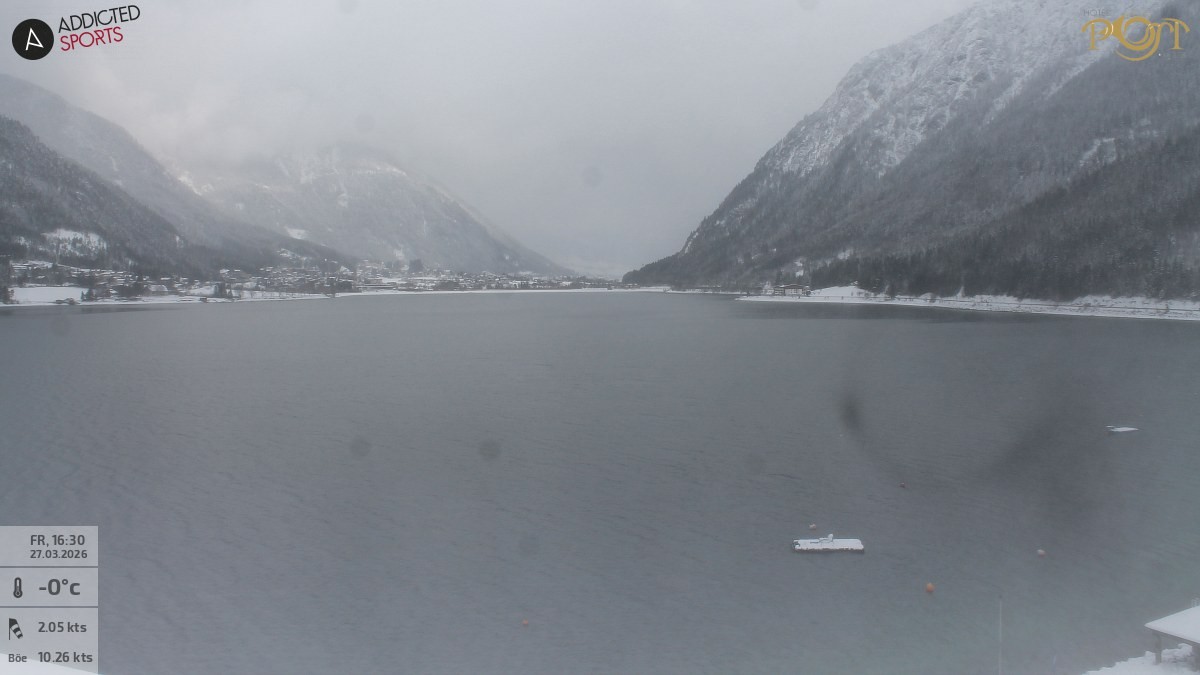 Archiv Foto Webcam Achensee: Blick vom Hotel Post am Achensee