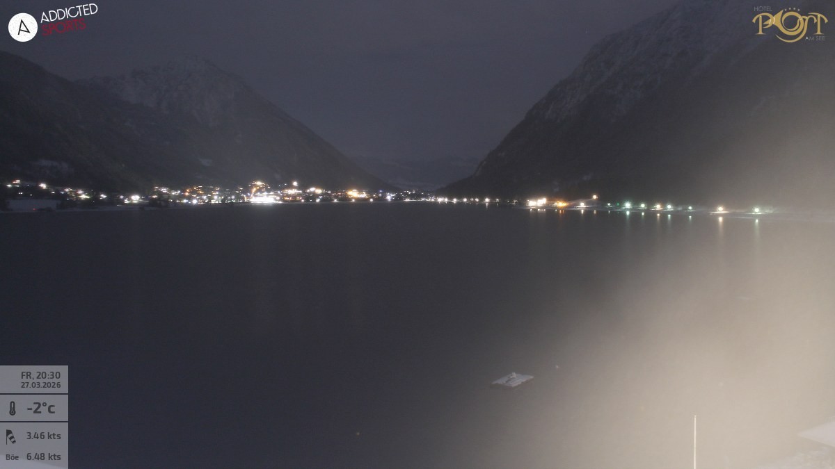 Archiv Foto Webcam Achensee: Blick vom Hotel Post am Achensee