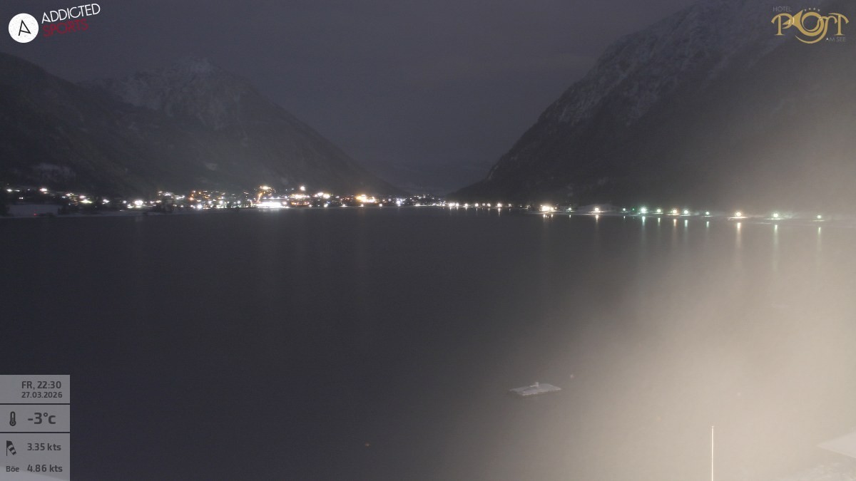 Archiv Foto Webcam Achensee: Blick vom Hotel Post am Achensee