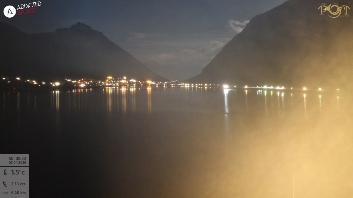 Archiv Foto Webcam Achensee: Blick vom Hotel Post am Achensee