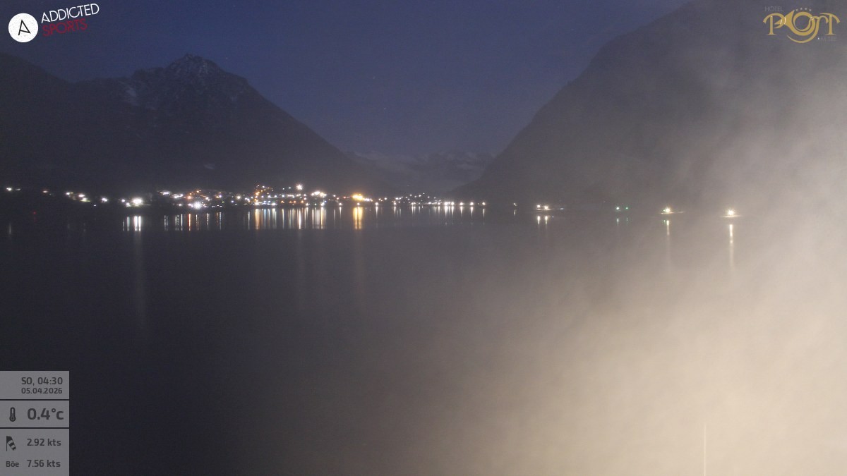 Archiv Foto Webcam Achensee: Blick vom Hotel Post am Achensee
