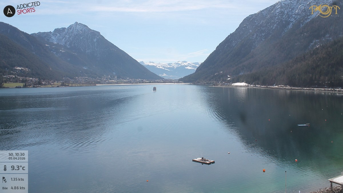 Archiv Foto Webcam Achensee: Blick vom Hotel Post am Achensee