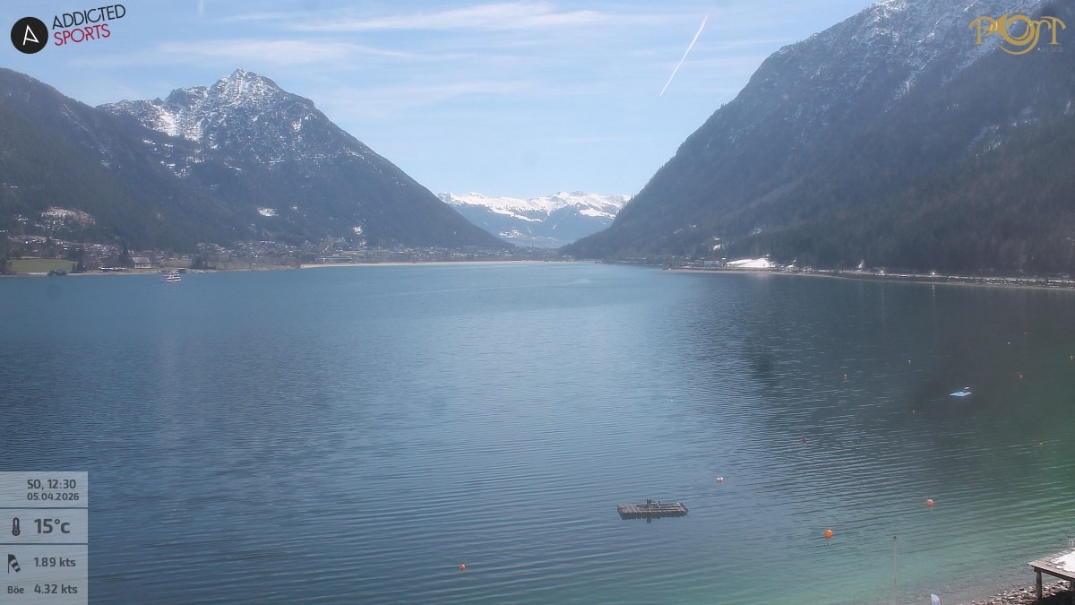 Archiv Foto Webcam Achensee: Blick vom Hotel Post am Achensee