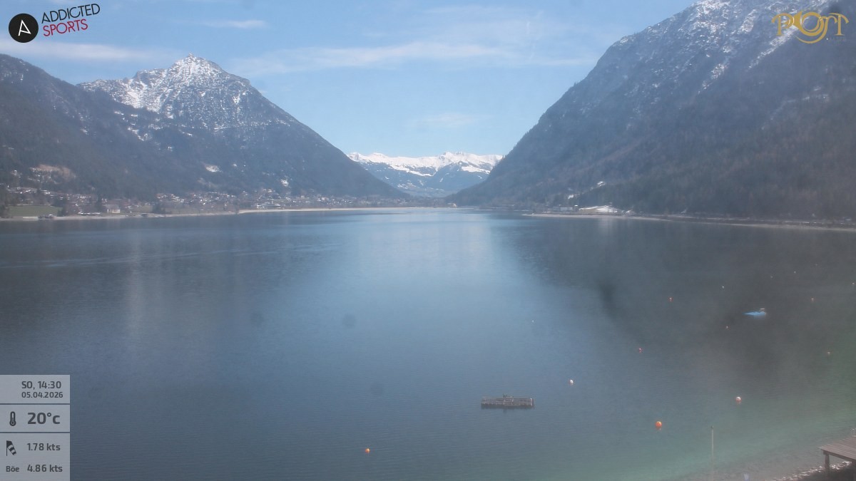Archiv Foto Webcam Achensee: Blick vom Hotel Post am Achensee