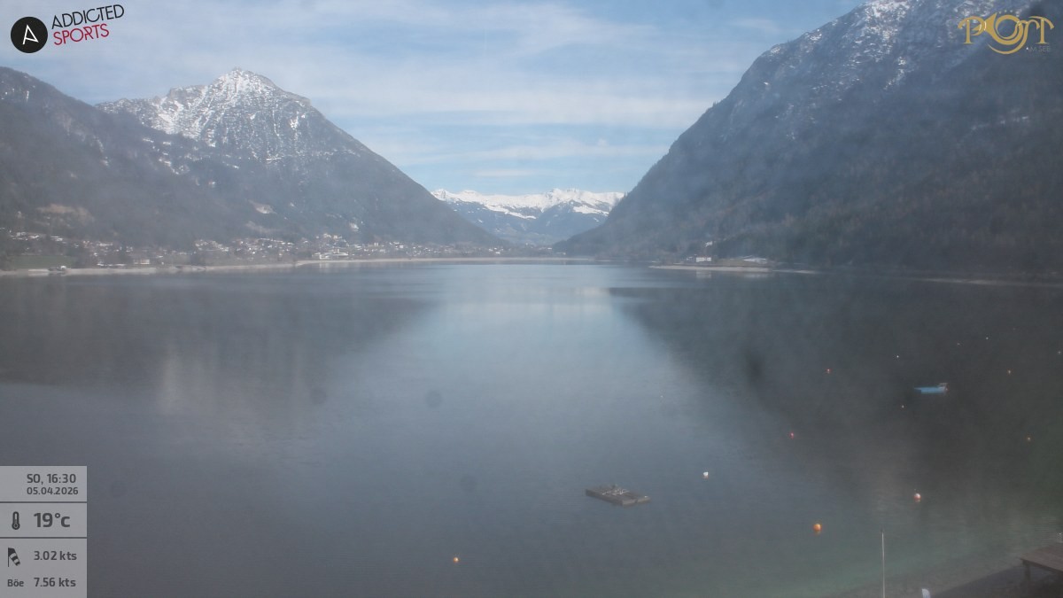 Archiv Foto Webcam Achensee: Blick vom Hotel Post am Achensee