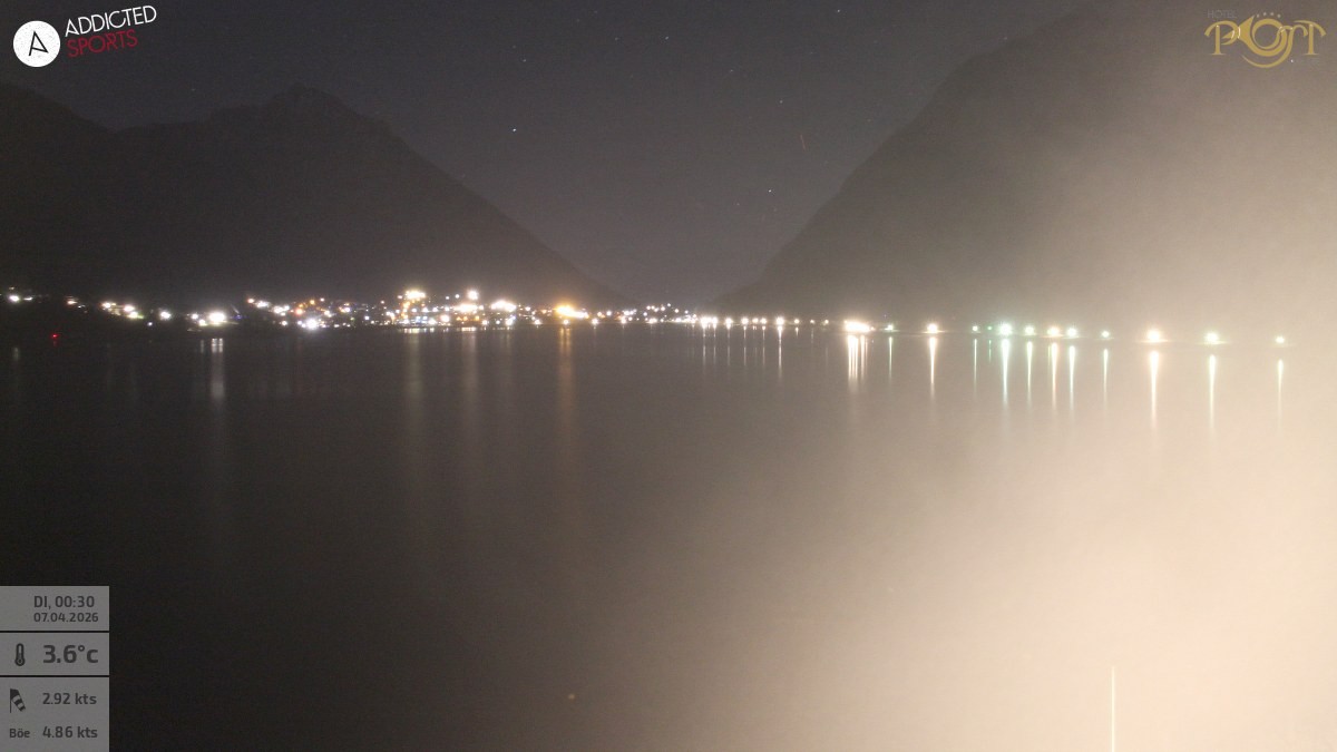 Archiv Foto Webcam Achensee: Blick vom Hotel Post am Achensee