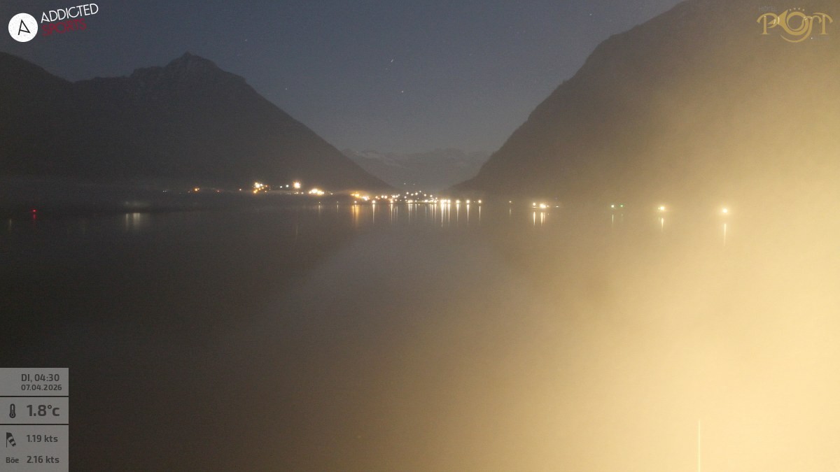 Archiv Foto Webcam Achensee: Blick vom Hotel Post am Achensee