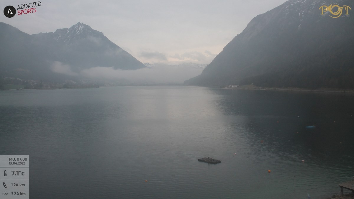 Archiv Foto Webcam Achensee: Blick vom Hotel Post am Achensee