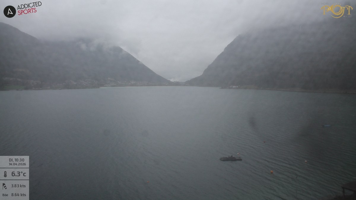 Archiv Foto Webcam Achensee: Blick vom Hotel Post am Achensee