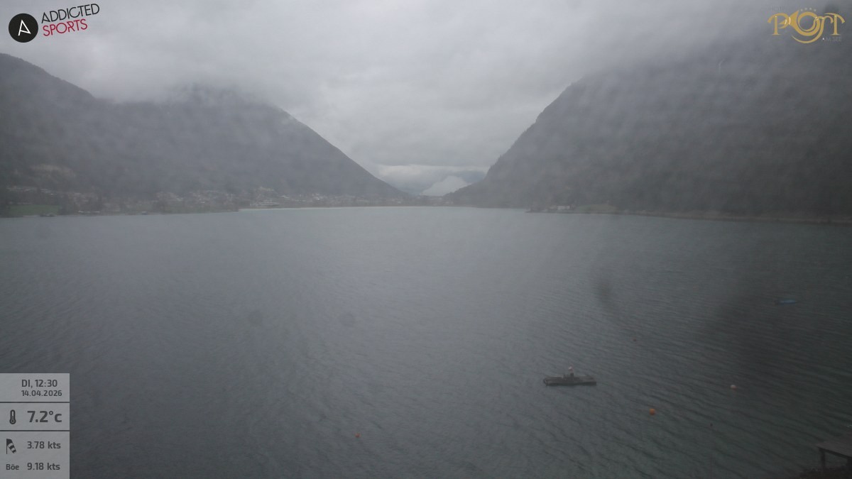 Archiv Foto Webcam Achensee: Blick vom Hotel Post am Achensee