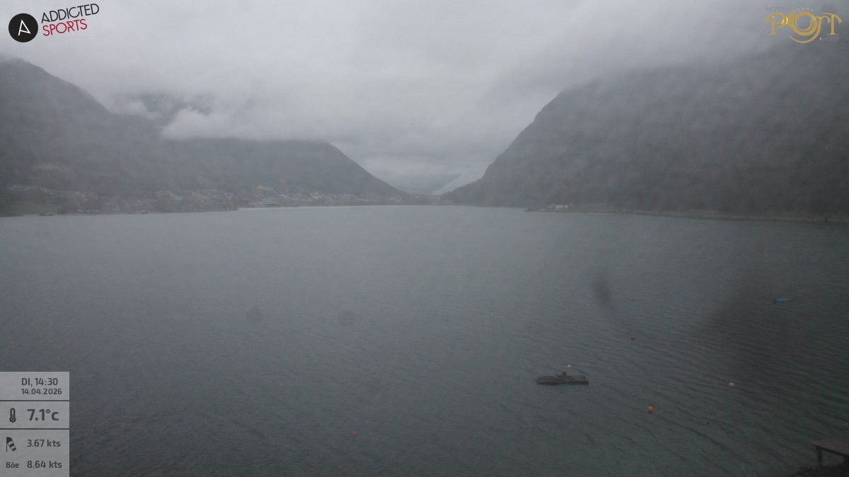 Archiv Foto Webcam Achensee: Blick vom Hotel Post am Achensee