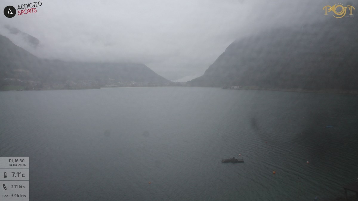 Archiv Foto Webcam Achensee: Blick vom Hotel Post am Achensee