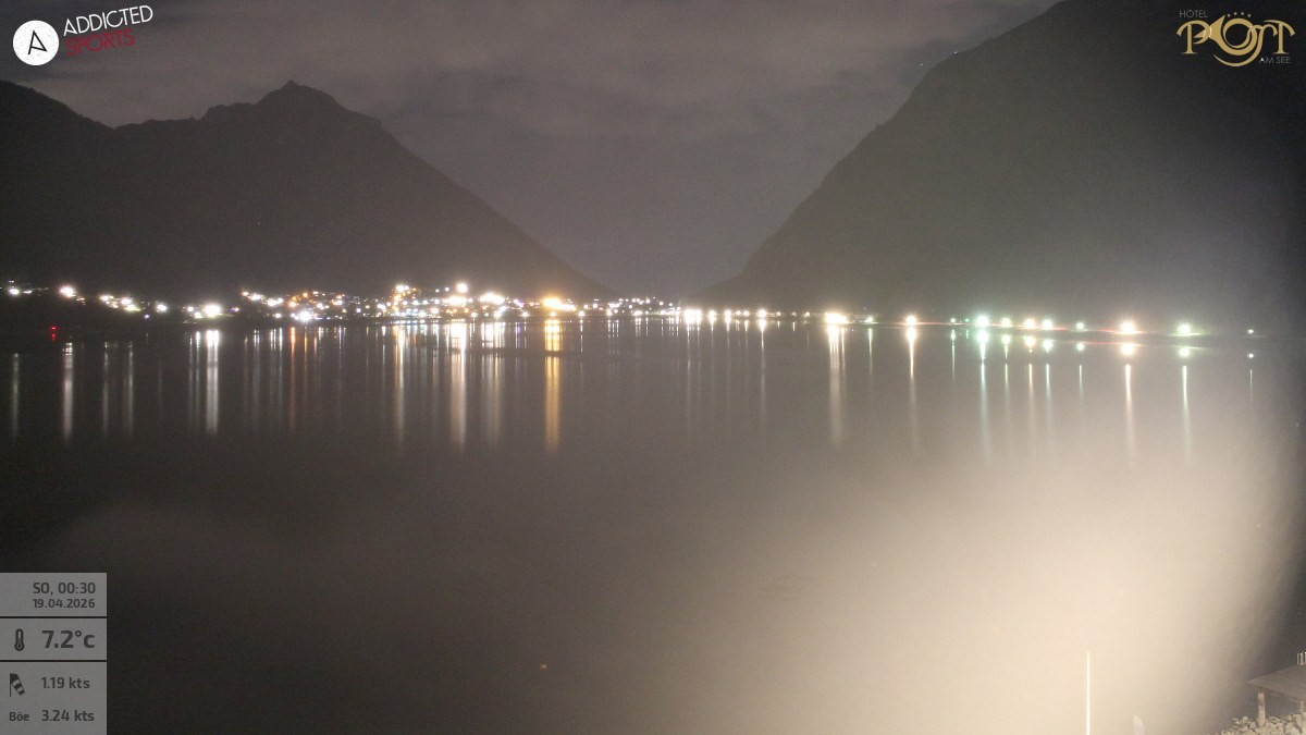 Archiv Foto Webcam Achensee: Blick vom Hotel Post am Achensee