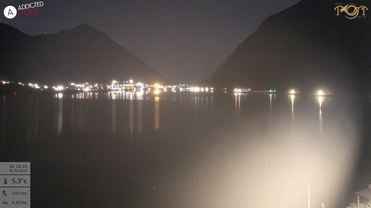 Archiv Foto Webcam Achensee: Blick vom Hotel Post am Achensee