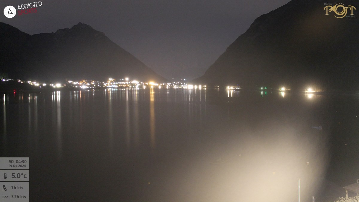 Archiv Foto Webcam Achensee: Blick vom Hotel Post am Achensee