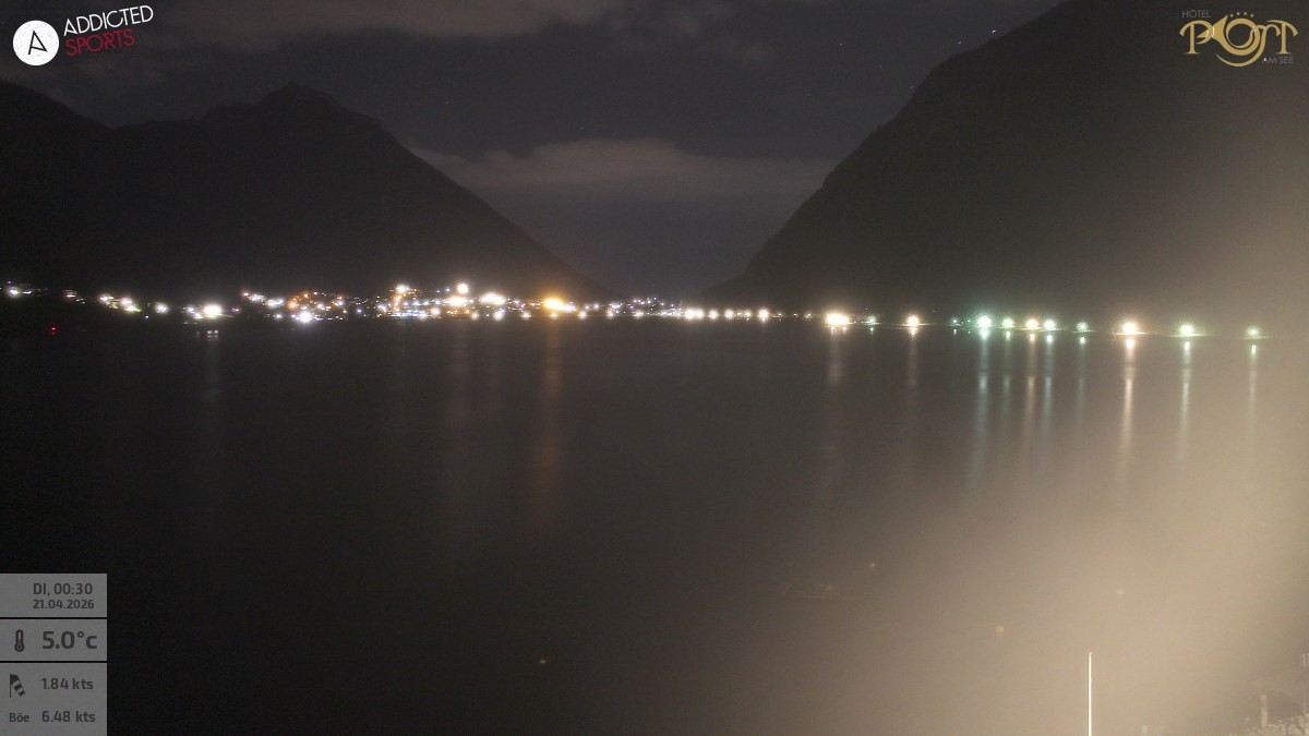 Archiv Foto Webcam Achensee: Blick vom Hotel Post am Achensee