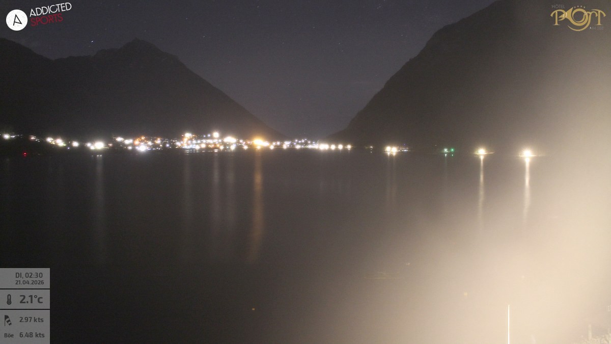 Archiv Foto Webcam Achensee: Blick vom Hotel Post am Achensee