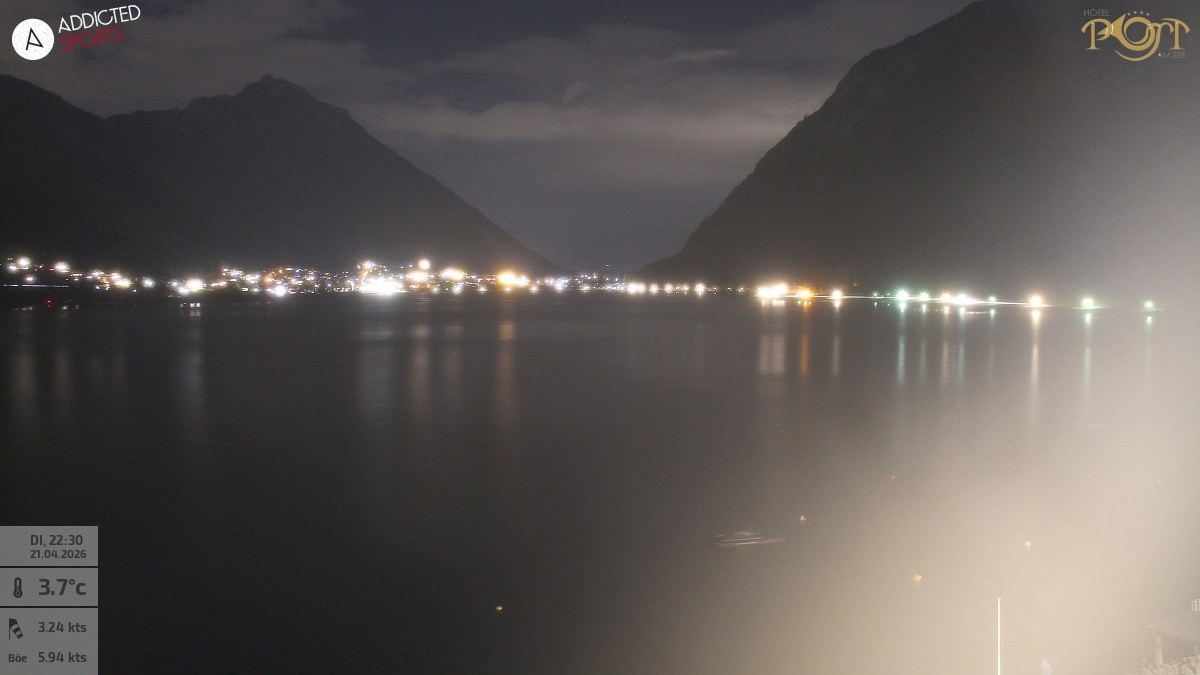 Archiv Foto Webcam Achensee: Blick vom Hotel Post am Achensee