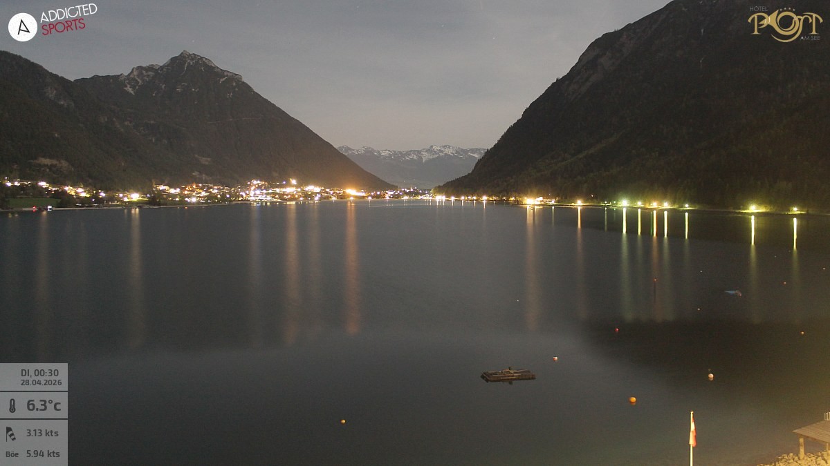 Archiv Foto Webcam Achensee: Blick vom Hotel Post am Achensee