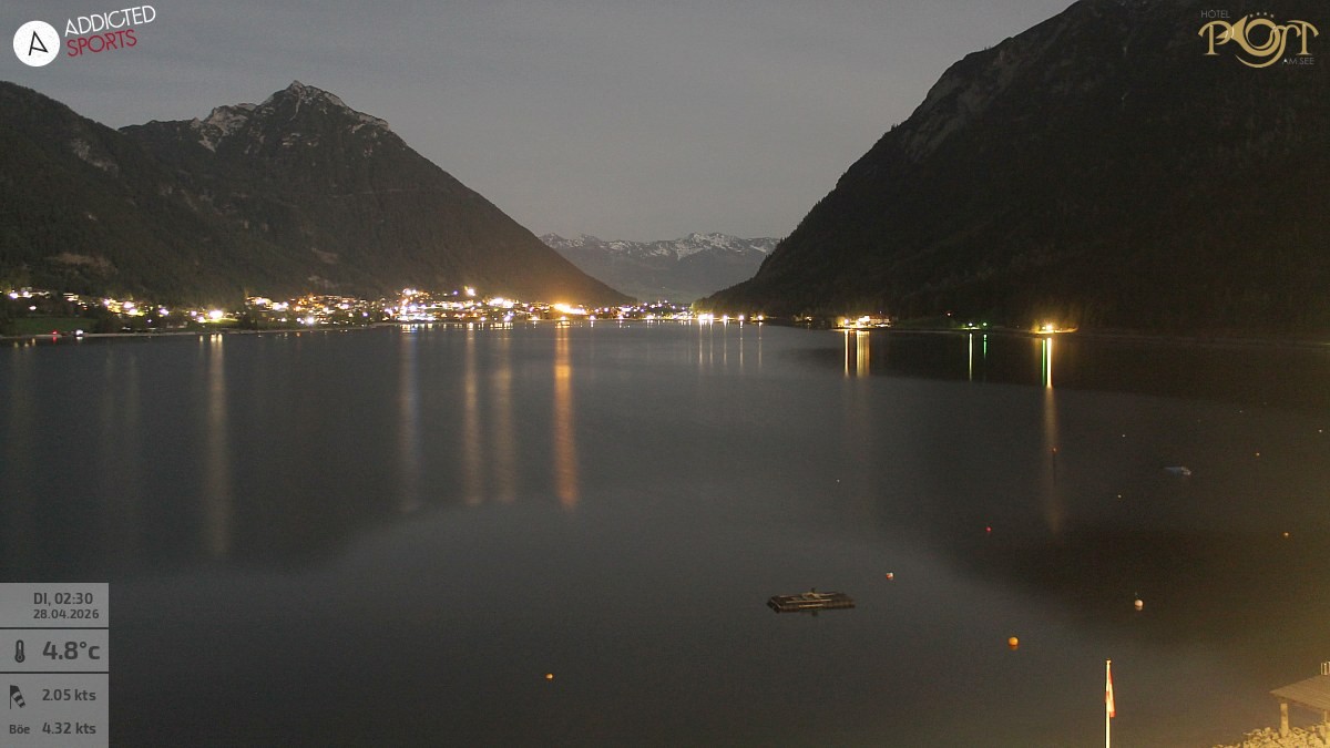 Archiv Foto Webcam Achensee: Blick vom Hotel Post am Achensee