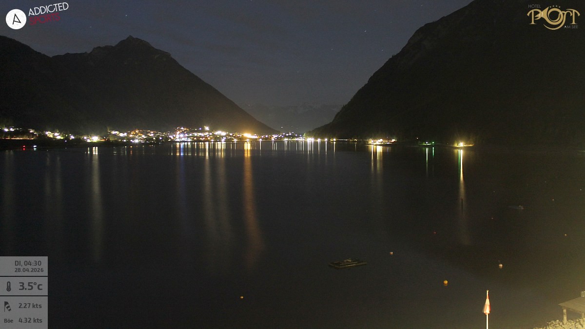 Archiv Foto Webcam Achensee: Blick vom Hotel Post am Achensee