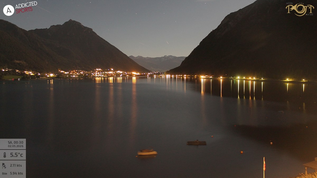 Archiv Foto Webcam Achensee: Blick vom Hotel Post am Achensee