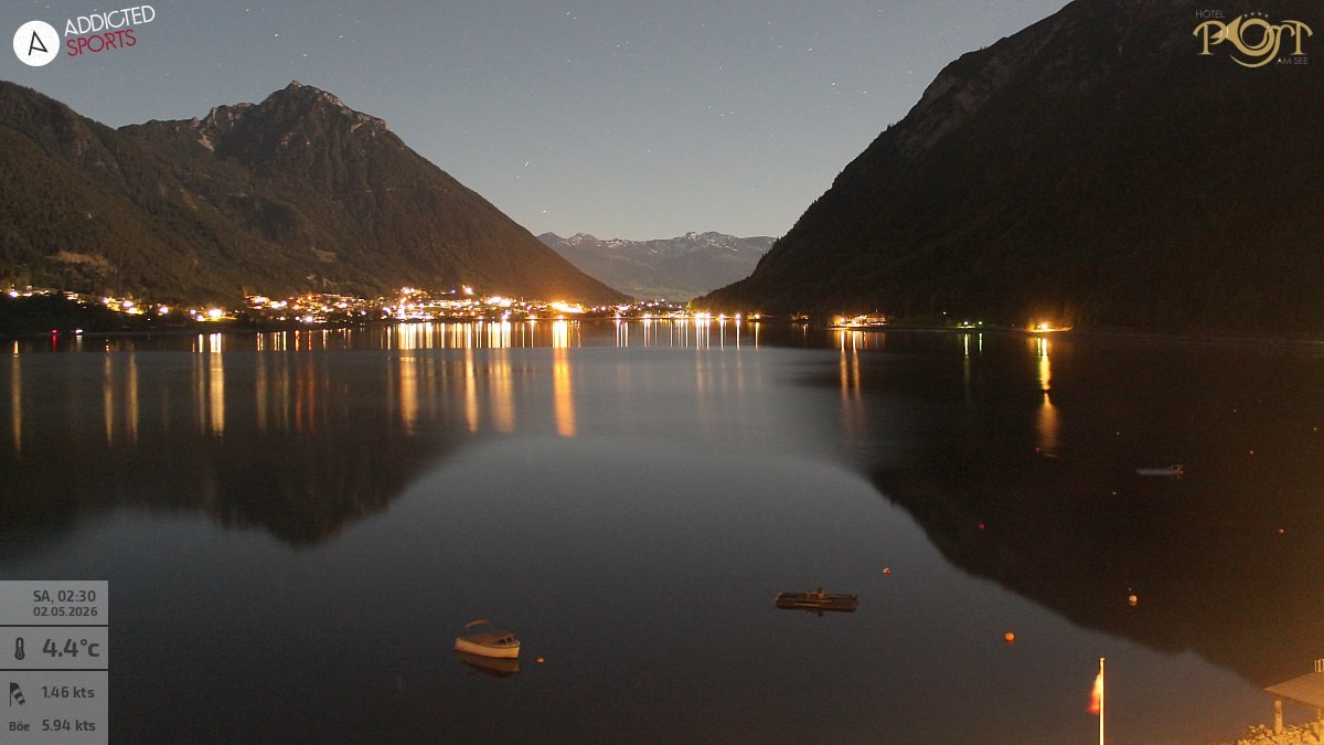 Archiv Foto Webcam Achensee: Blick vom Hotel Post am Achensee