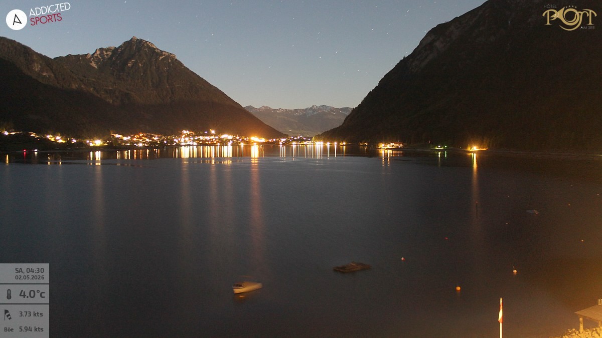 Archiv Foto Webcam Achensee: Blick vom Hotel Post am Achensee