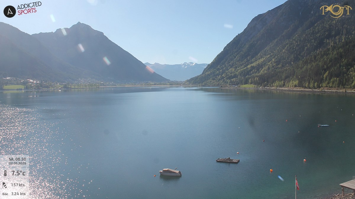 Archiv Foto Webcam Achensee: Blick vom Hotel Post am Achensee