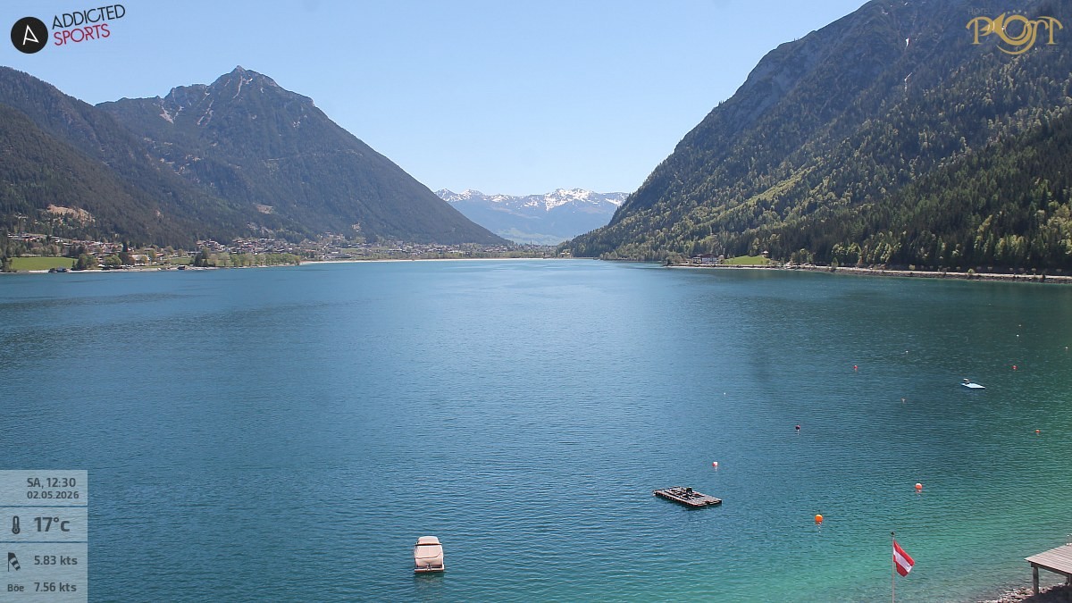 Archiv Foto Webcam Achensee: Blick vom Hotel Post am Achensee