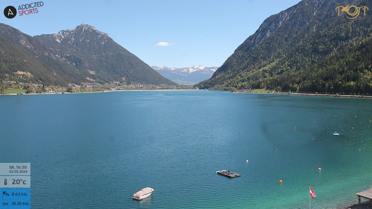 Archiv Foto Webcam Achensee: Blick vom Hotel Post am Achensee