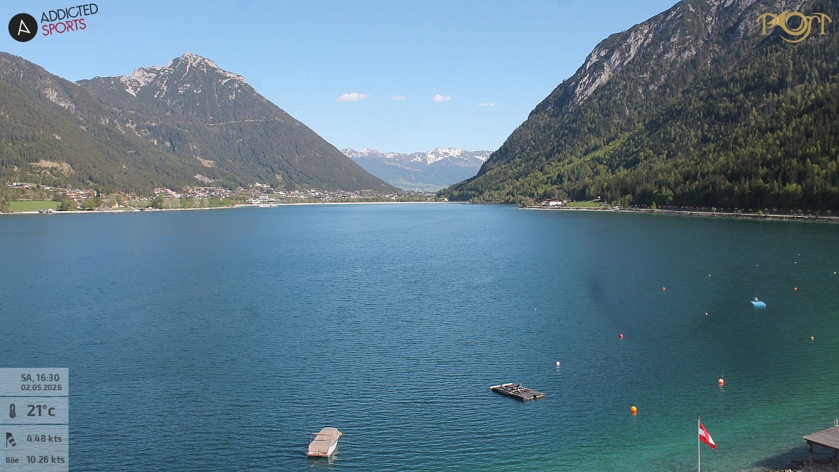 Archiv Foto Webcam Achensee: Blick vom Hotel Post am Achensee