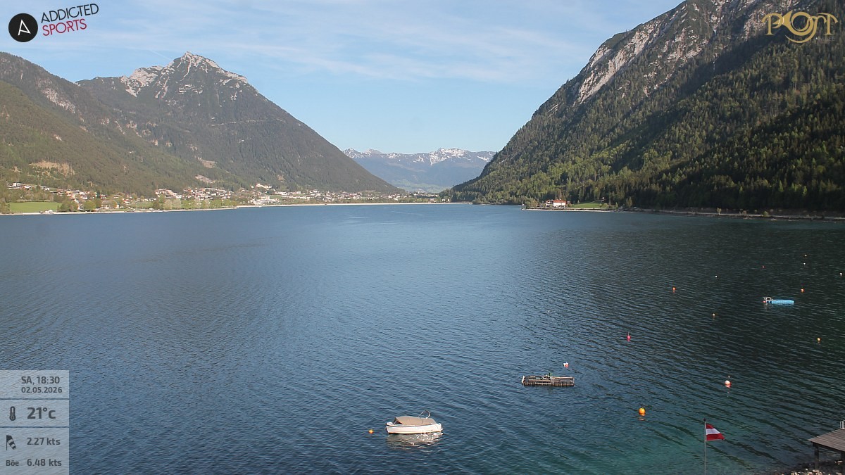 Archiv Foto Webcam Achensee: Blick vom Hotel Post am Achensee