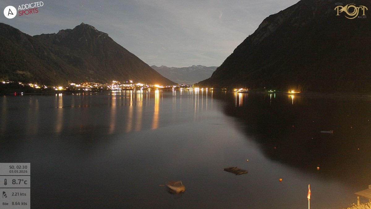 Archiv Foto Webcam Achensee: Blick vom Hotel Post am Achensee