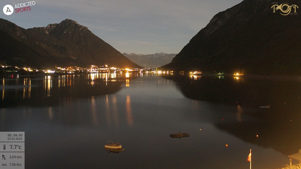 Archiv Foto Webcam Achensee: Blick vom Hotel Post am Achensee