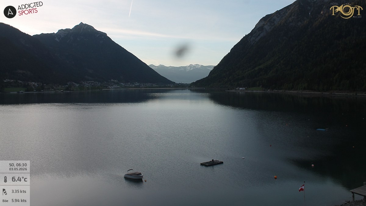 Archiv Foto Webcam Achensee: Blick vom Hotel Post am Achensee