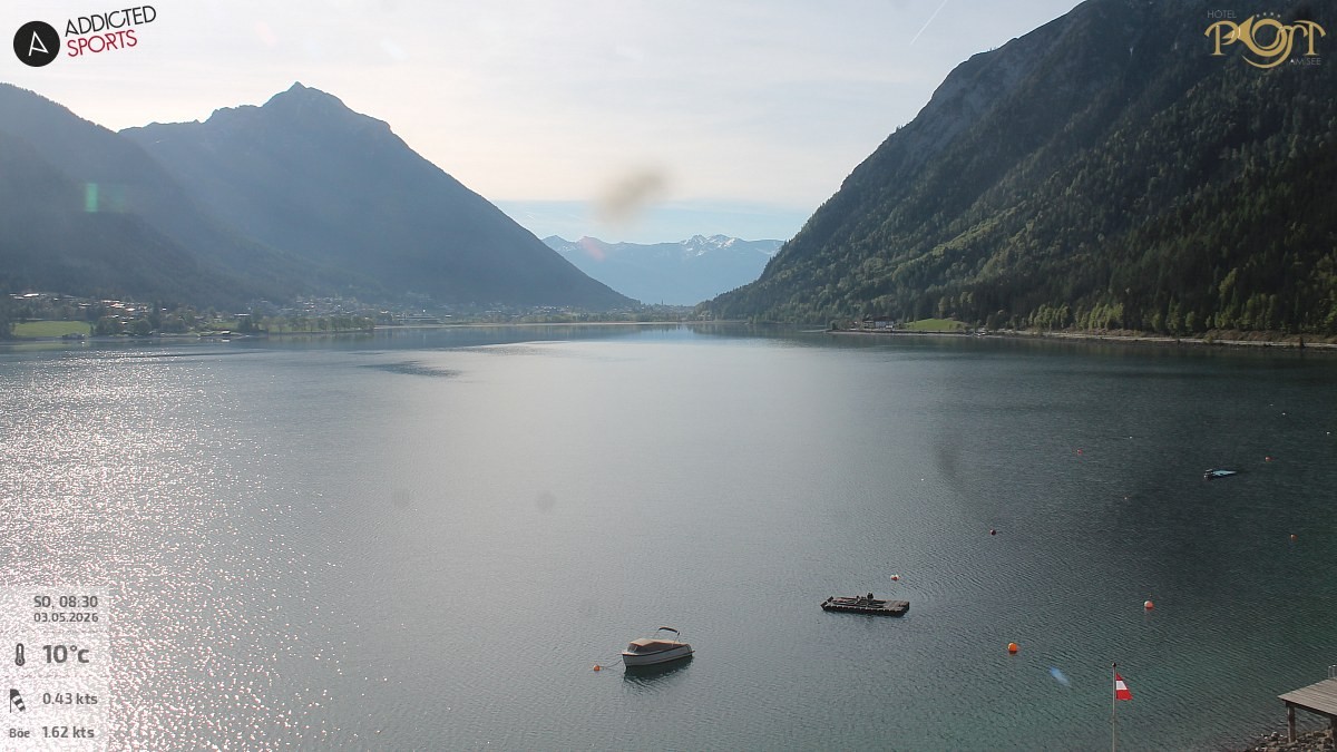 Archiv Foto Webcam Achensee: Blick vom Hotel Post am Achensee