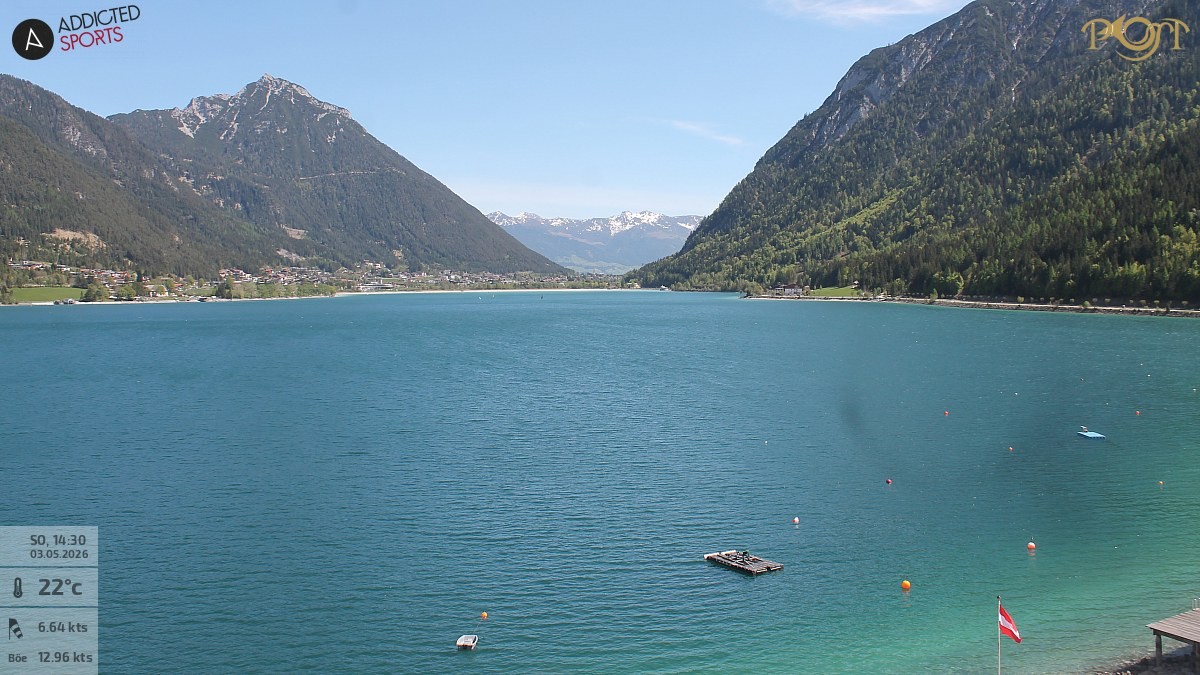 Archiv Foto Webcam Achensee: Blick vom Hotel Post am Achensee